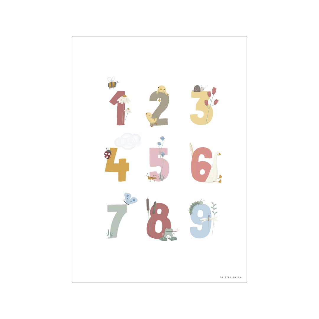 Little Dutch Poster A3 - Little Goose ABC - pink
