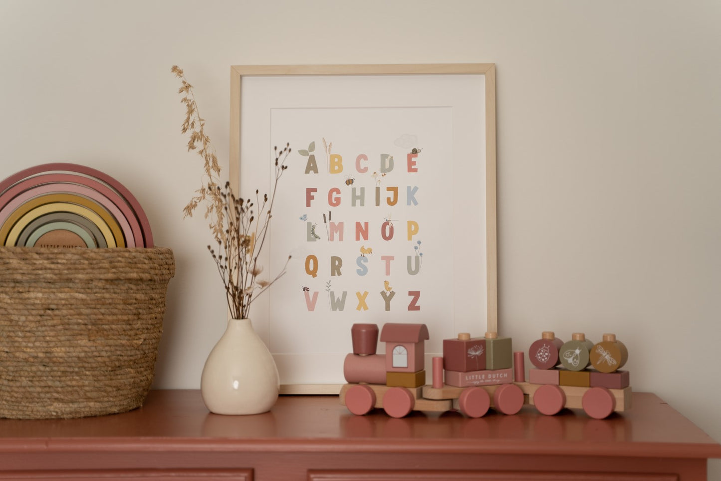 Little Dutch Poster A3 - Little Goose ABC - pink
