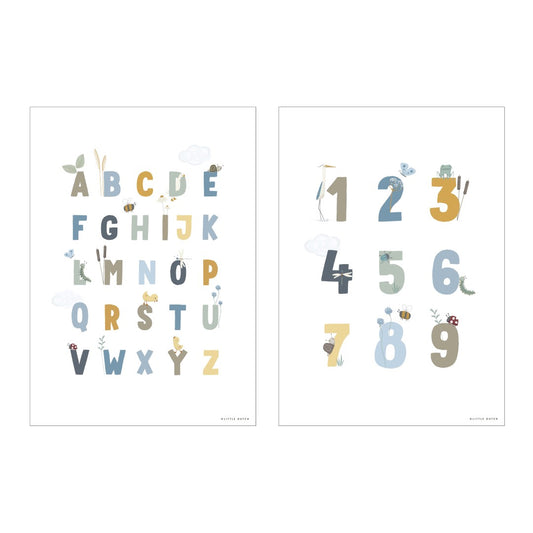 Little Dutch Poster A3 - Little Goose ABC - blue