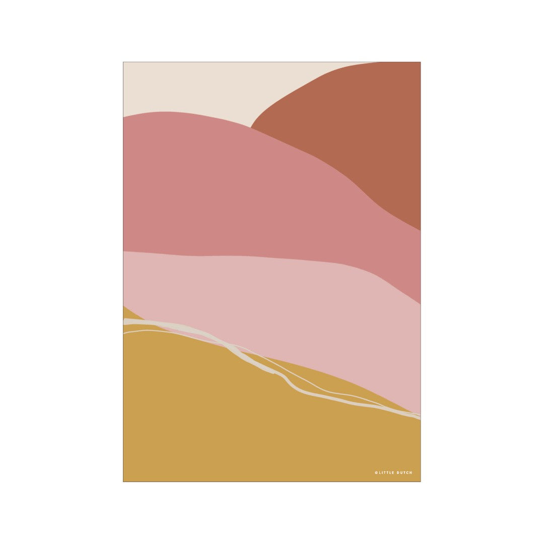 Little Dutch Poster A3 - Horizon - pink