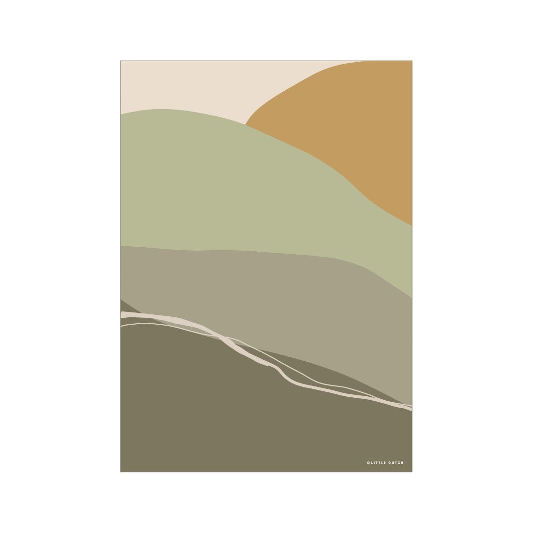 Little Dutch Poster A3 - Horizon - olive