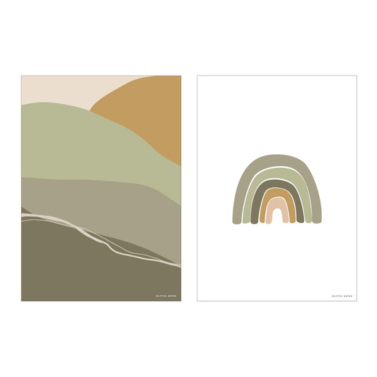 Little Dutch Poster A3 - Horizon - olive