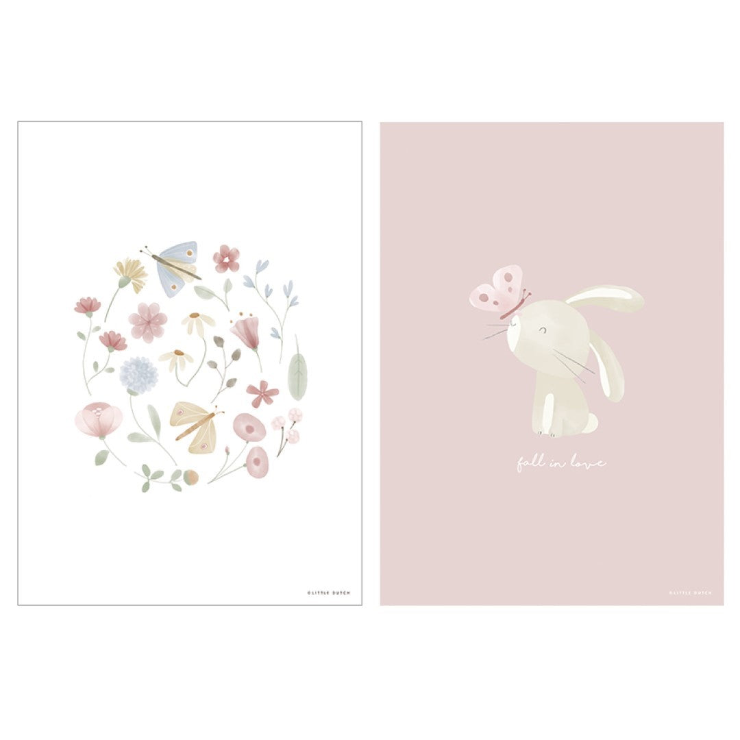 Little Dutch Poster A3-Flowers & Butterflies