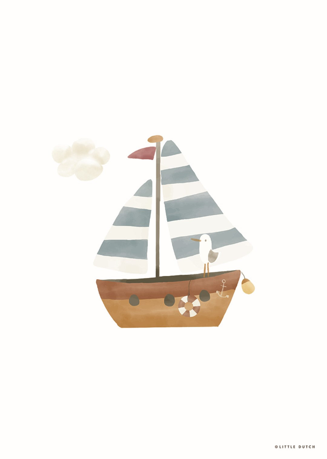 Little Dutch Poster A3- Sailors Bay Blue