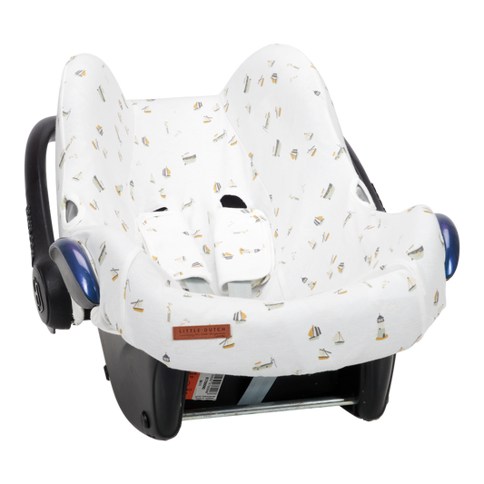 Babyschalen-Bezug 0+ Sailors Bay White Little Dutch