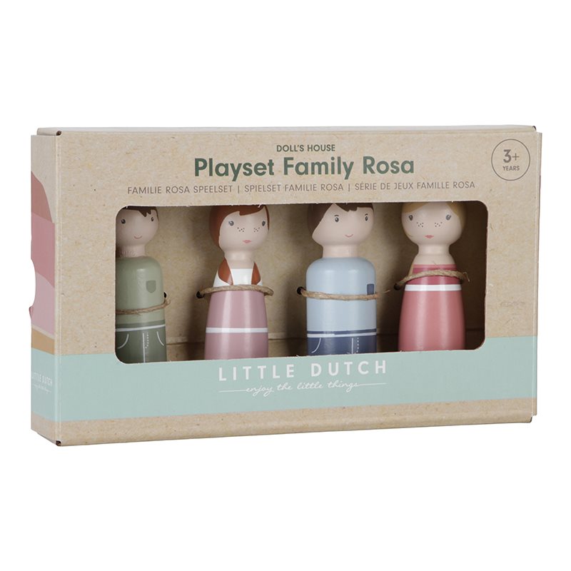 Puppenhaus-Erweiterungsset Familie Rosa