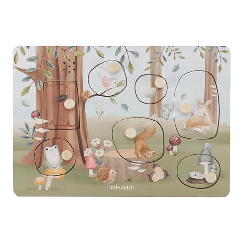 Little Dutch Sound-Greif-Puzzle Holz - Forest Friends