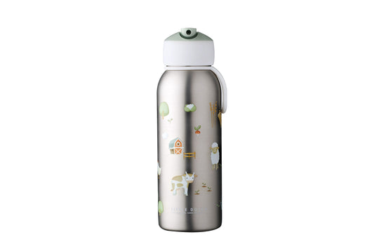 Little Dutch Thermoflasche Flip-up Campus 350 ml - Little Farm