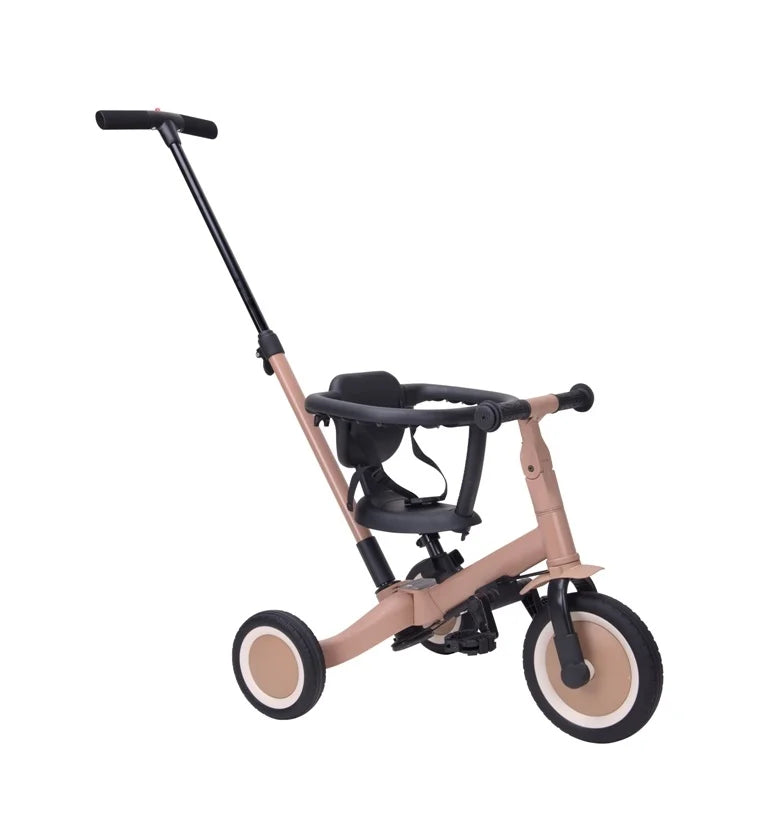 Dreirad 4 in 1 mit Griff  Lio Macchiato braun