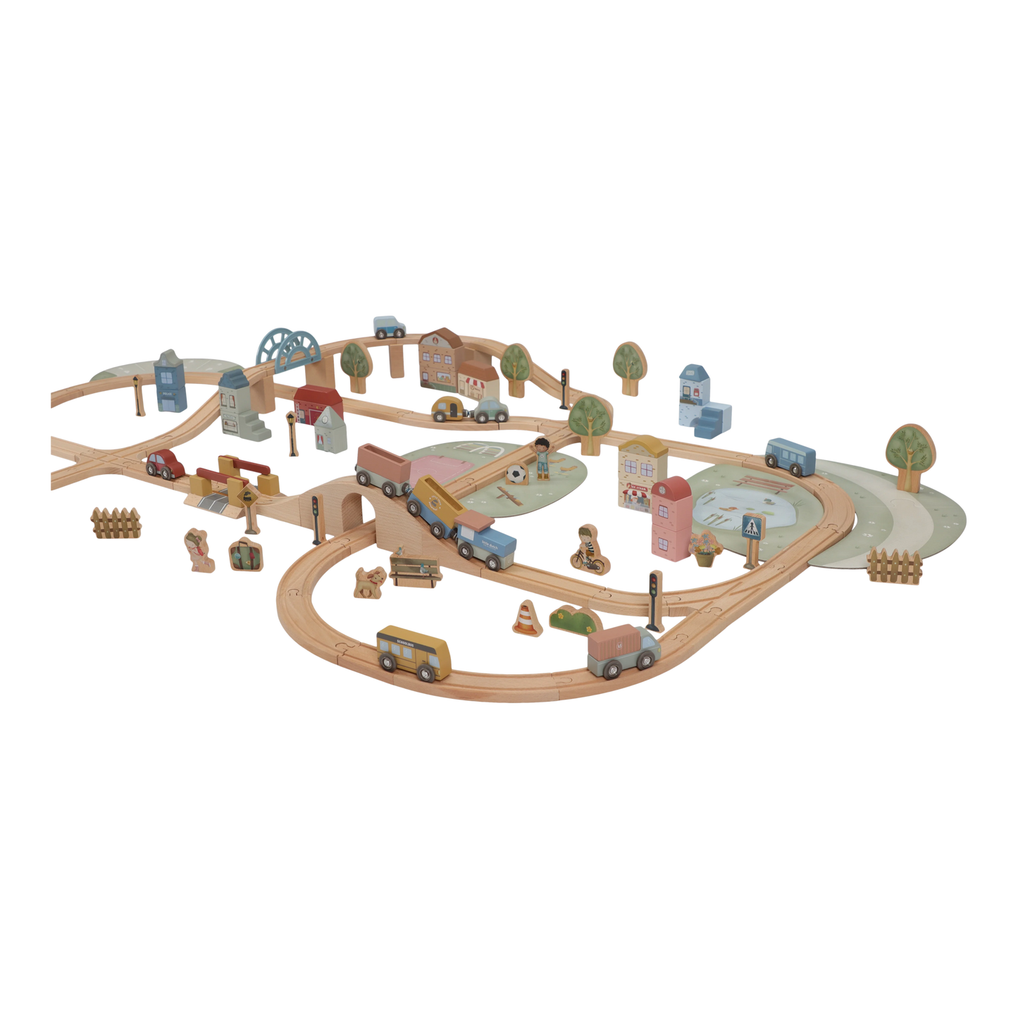 Little Dutch Holzeisenbahn XXL - Starter-Set Little Railway FSC LD2540  NEW