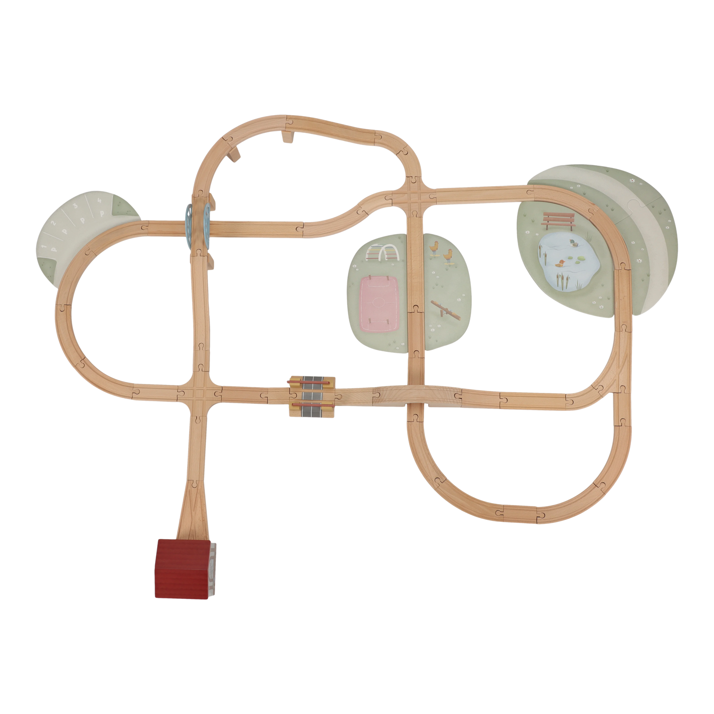 Little Dutch Holzeisenbahn XXL - Starter-Set Little Railway FSC LD2540  NEW