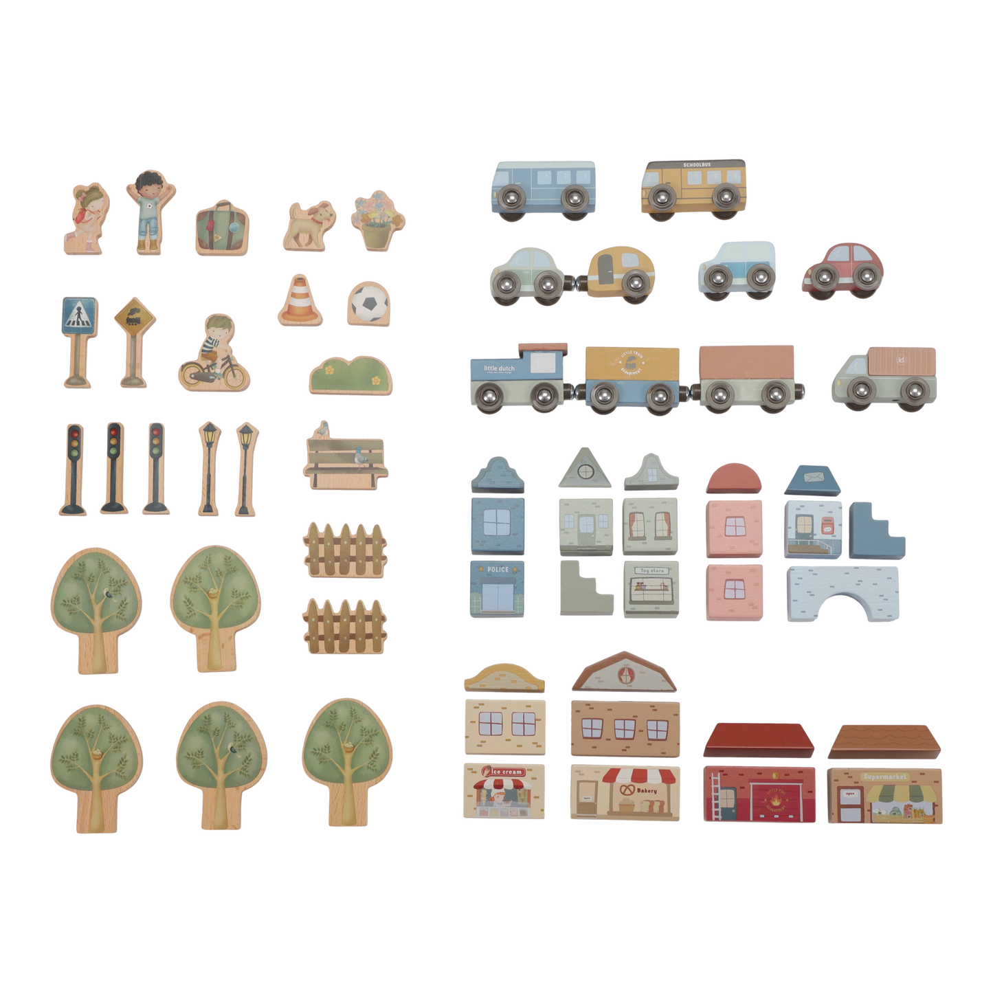 Little Dutch Holzeisenbahn XXL - Starter-Set Little Railway FSC LD2540  NEW