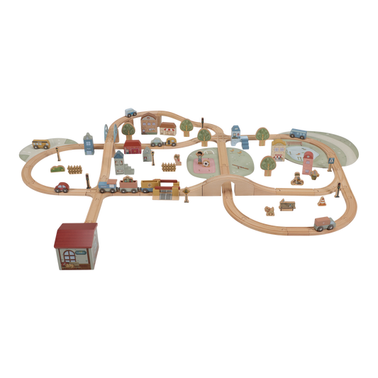 Little Dutch Holzeisenbahn XXL - Starter-Set Little Railway FSC LD2540  NEW