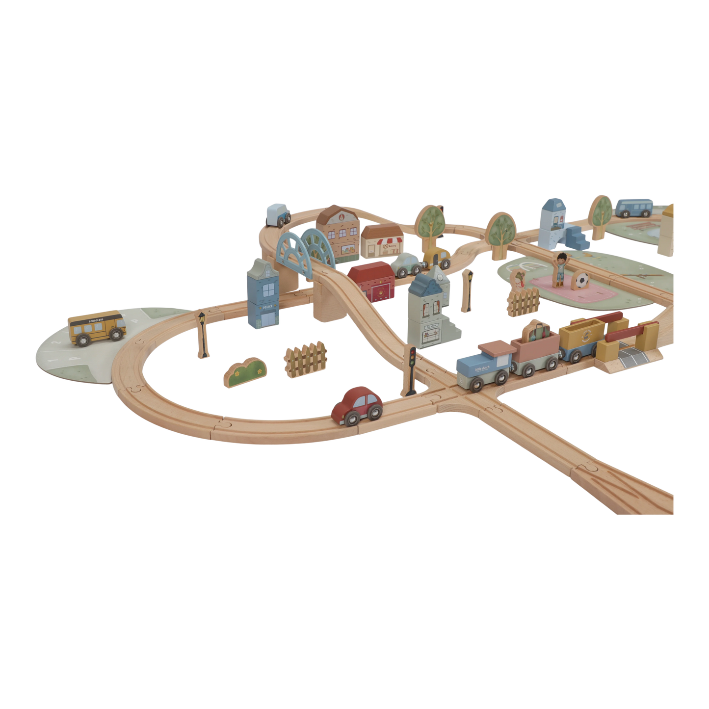 Little Dutch Holzeisenbahn XXL - Starter-Set Little Railway FSC LD2540  NEW