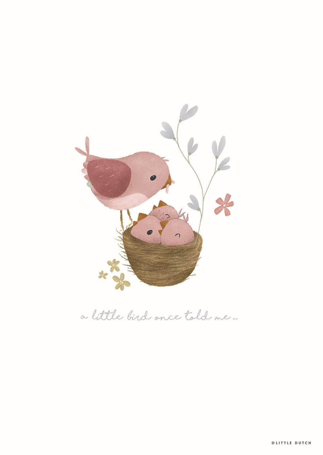 Little Dutch Poster A3- Little Pink Flowers