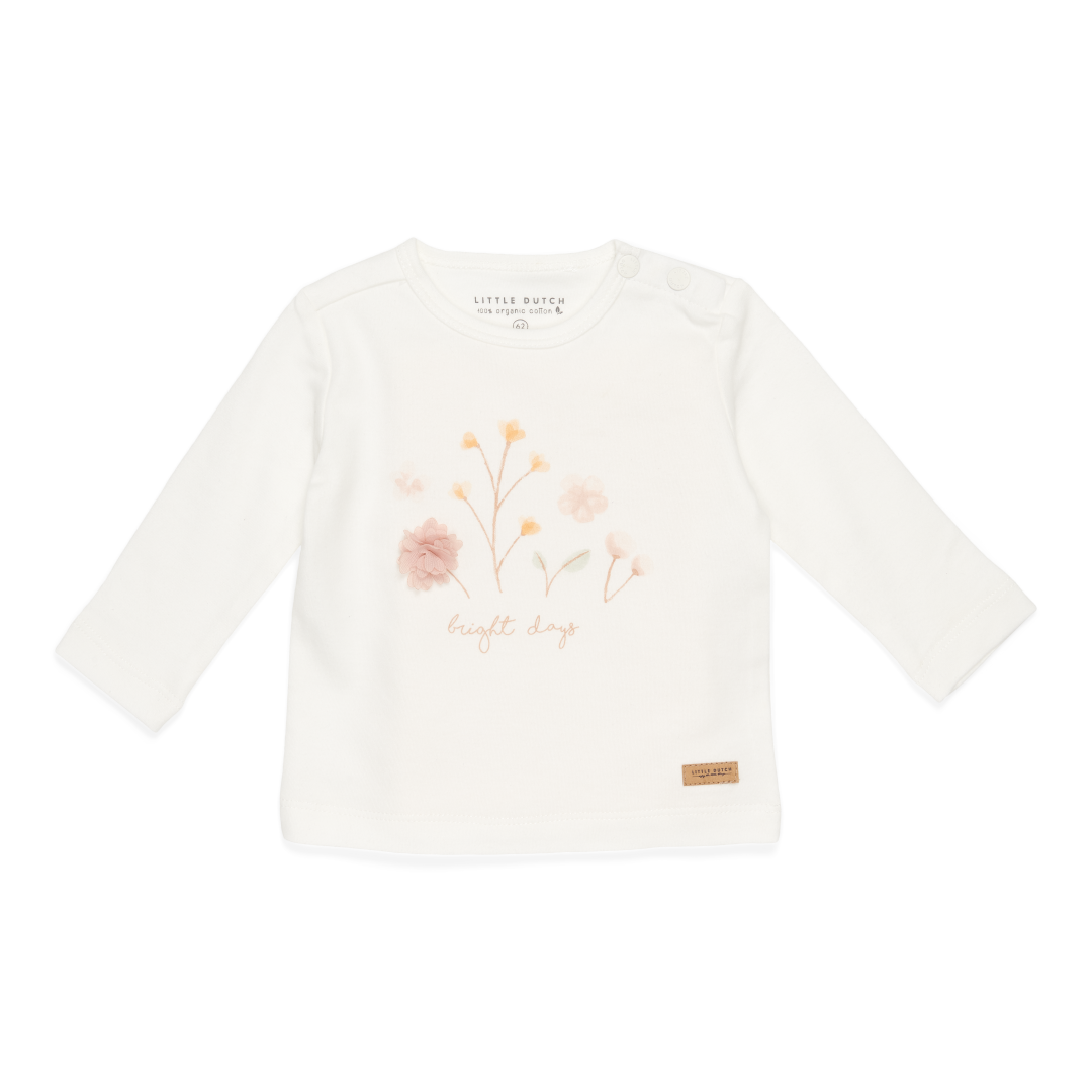 Little Dutch T-Shirt langärmlig Flowers White